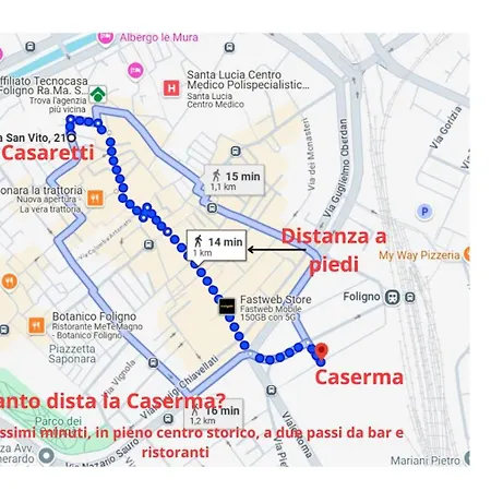 Casaretti - In Centro A Foligno, Con Parcheggio E Ampio Bagno In 3*